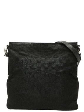 Gucci GG Canvas Crossbody Shoulder Bag Black
